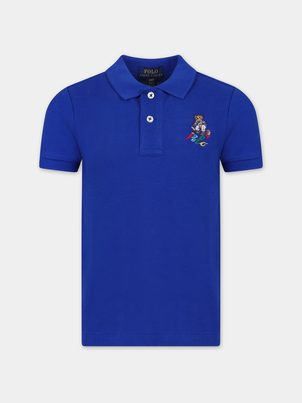 Polo blu per bambino con Polo Bear